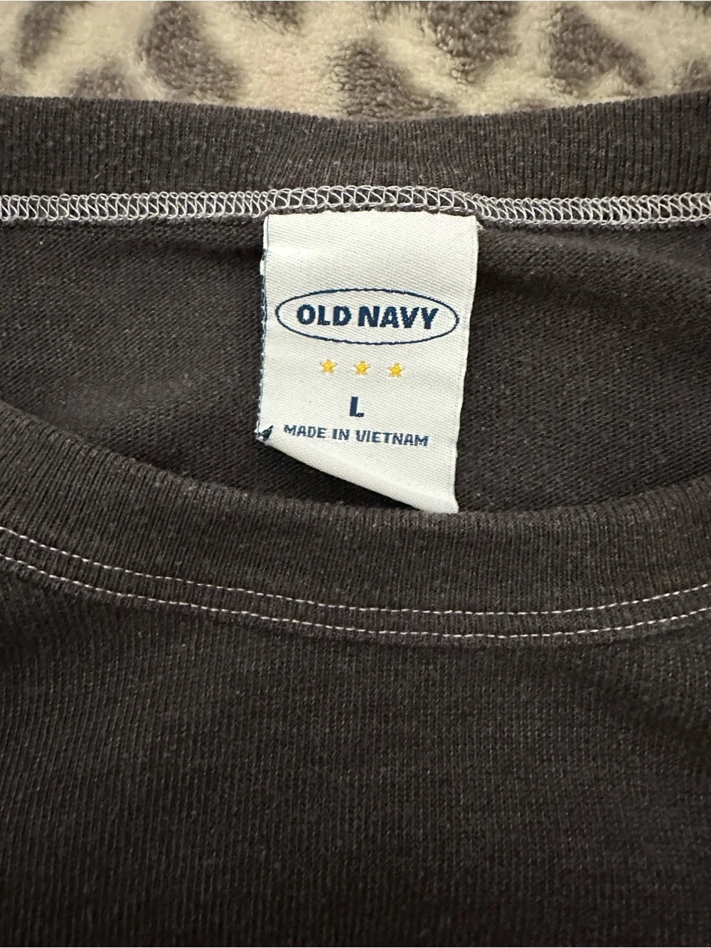 Y2K Old Navy Long Sleeve Graphic Top Gray Size Large Men’s